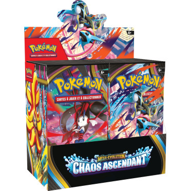 Présentoir de boosters Méga-Évolution – Chaos Ascendant — French