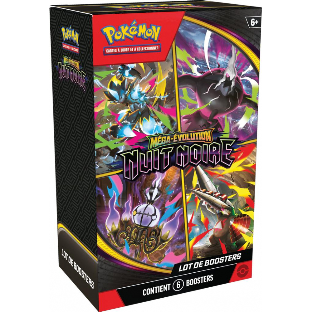 Lot de boosters Méga-Évolution – Nuit Noire — French