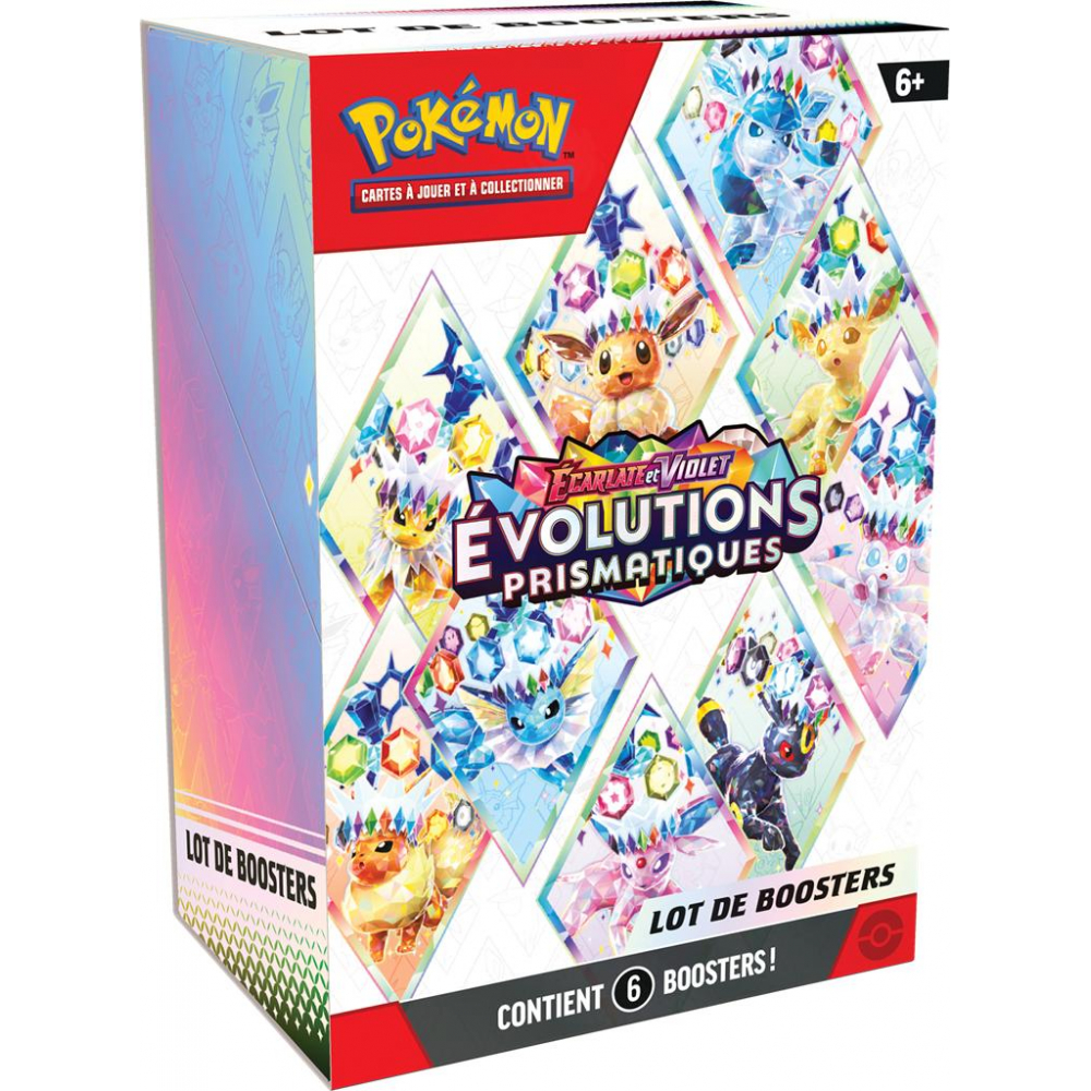 Bundle de 6 boosters Pokémon — Écarlate et Violet : Évolutions Prismatiques (EV8.5) — French